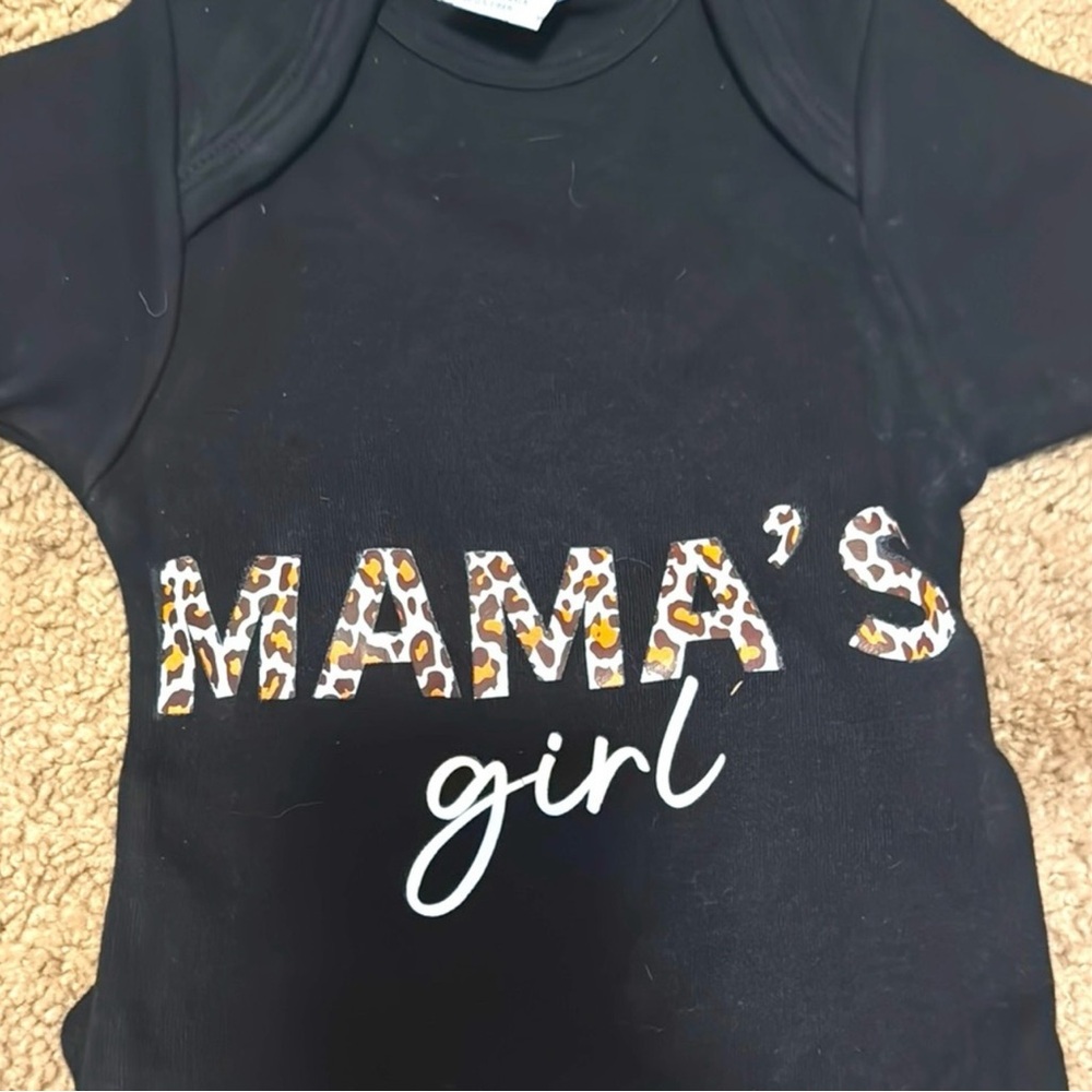 Mama's Girl Black Onesie
